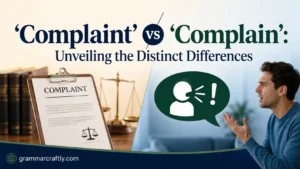 ‘Complaint’ vs ‘Complain’
