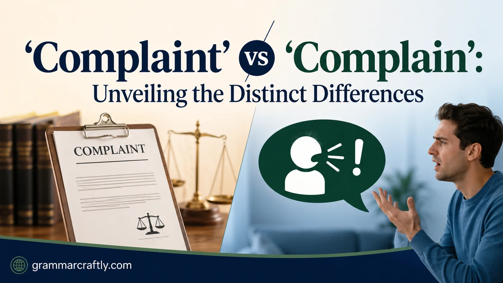 ‘Complaint’ vs ‘Complain’