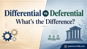 Differential vs Deferential