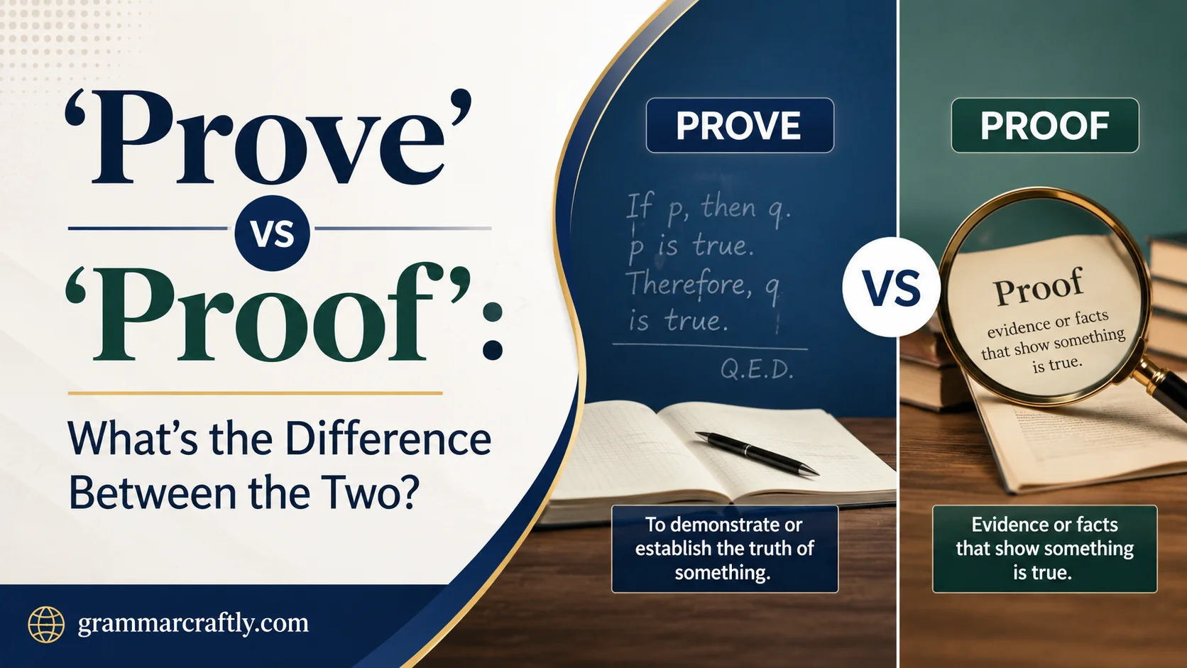‘Prove’ vs ‘Proof’