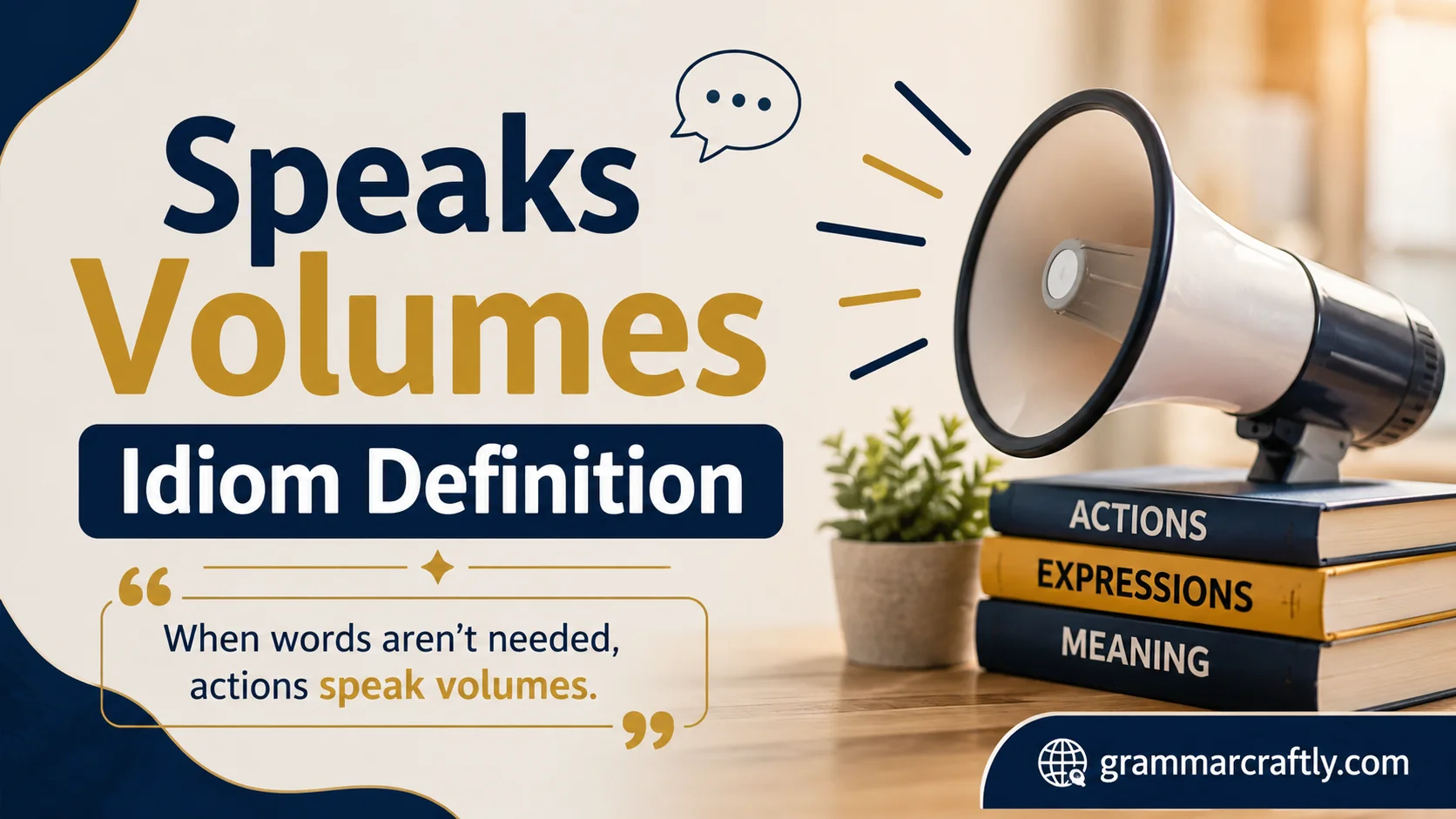 Speaks Volumes Idiom Definition