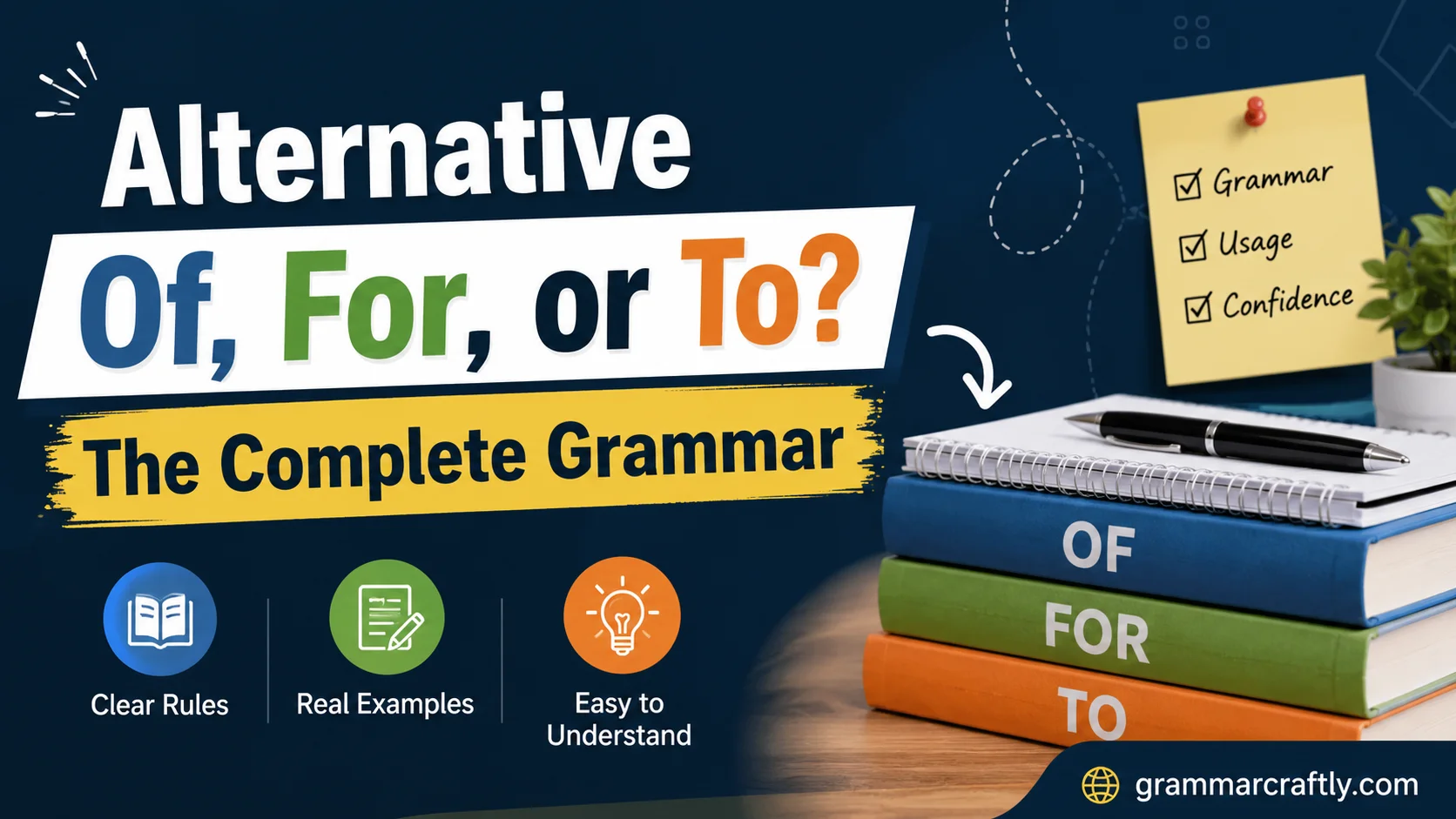 Alternative Of, For, or To? The Complete Grammar,