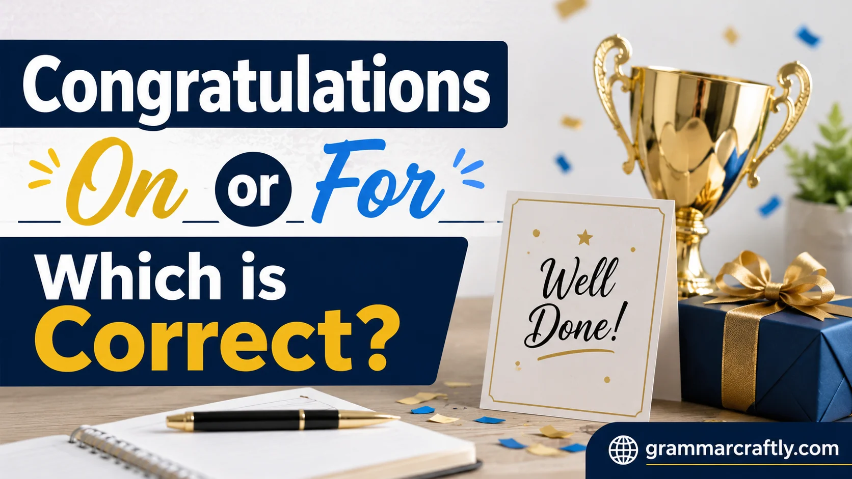 Congratulations On or Congratulations For Which is Correct?