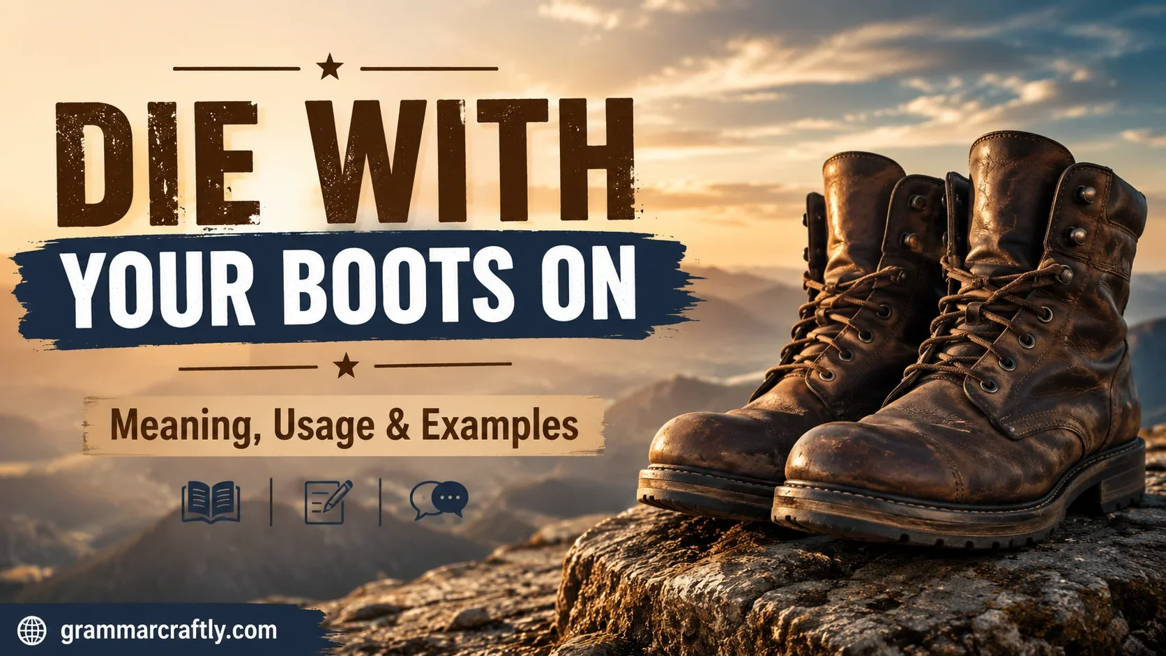 Die With Your Boots on Meaning, Usage & Examples