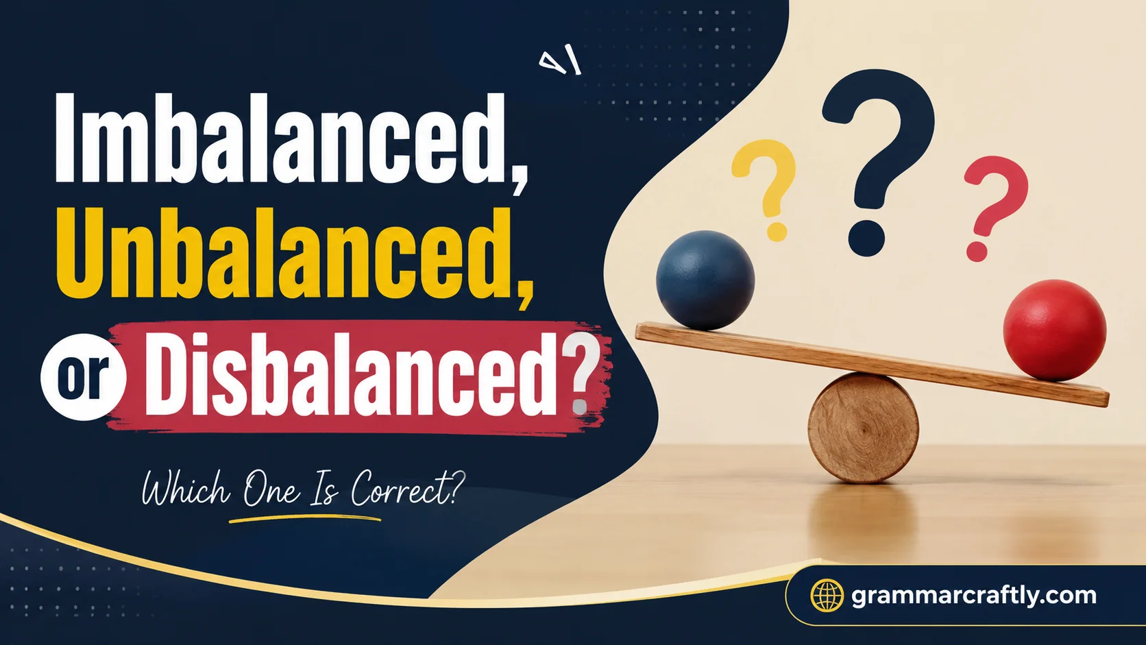 Imbalanced, Unbalanced, or Disbalanced?
