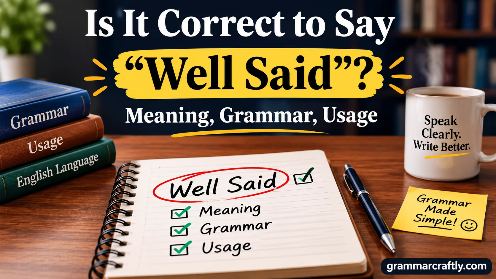 Is It Correct to Say “Well Said”? Meaning, Grammar, Usage