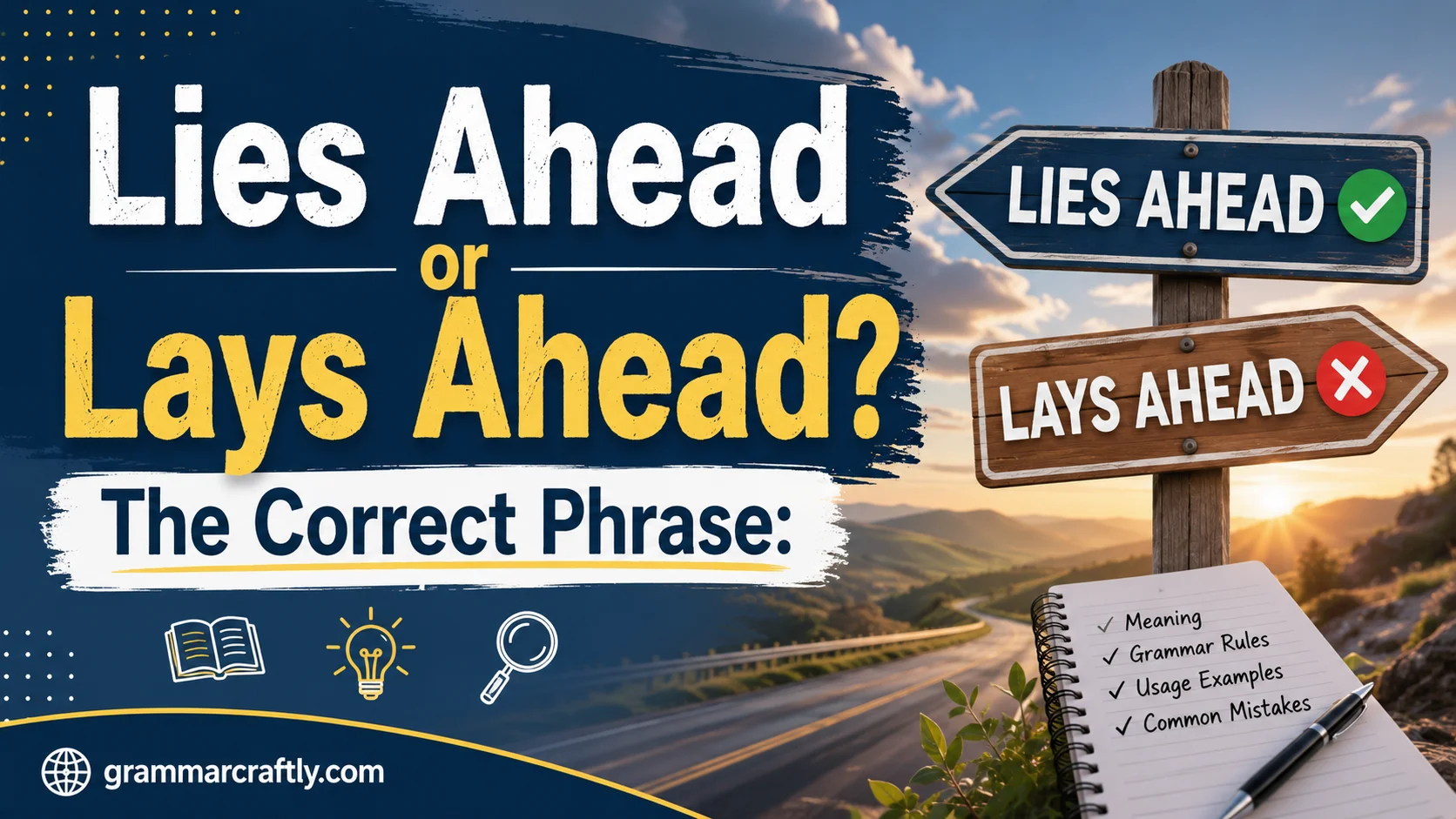 Lies Ahead or Lays Ahead? The Correct Phrase: