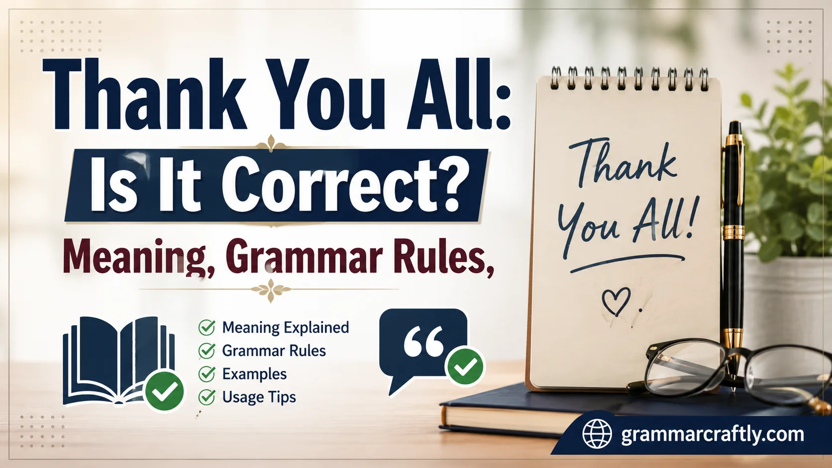 Thank You All: Is It Correct? Meaning, Grammar Rules,
