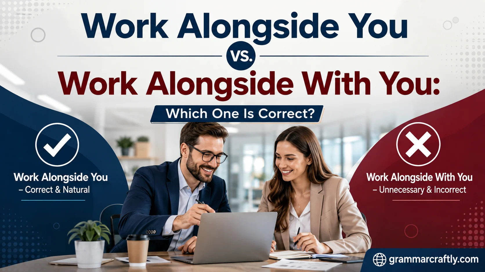 Work Alongside You vs. Work Alongside With You: