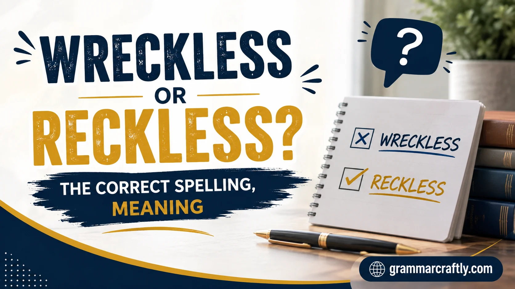 Wreckless or Reckless? The Correct Spelling, Meaning
