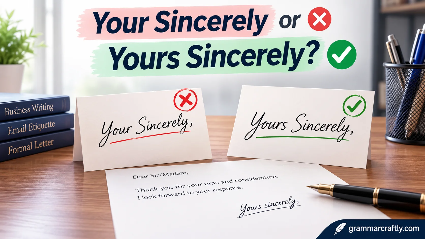 Your Sincerely or Yours Sincerely?